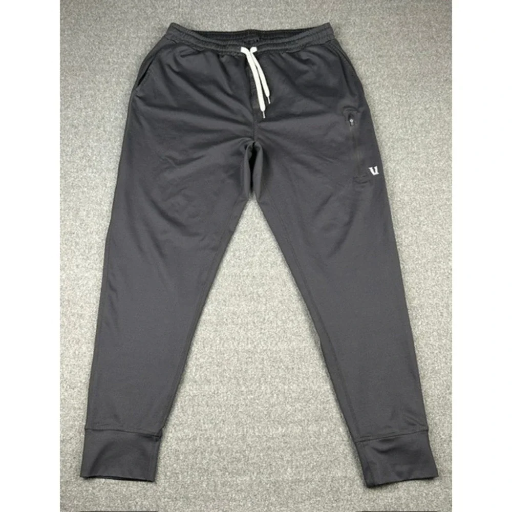 Vuori Mens Performance Jogger Pants Charcoal Grey Activewear Size L Large